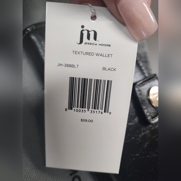 NWT Jessica Moore Textured Wallet w/Dustbag - Picture 3 of 7